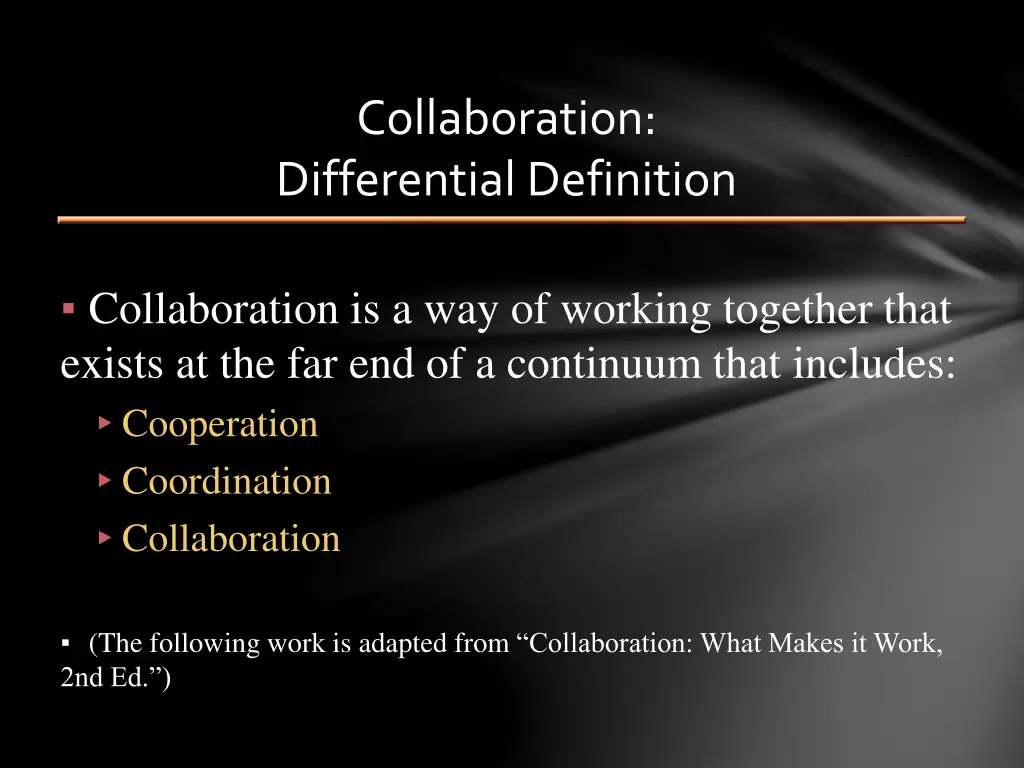 collaboration differential definition