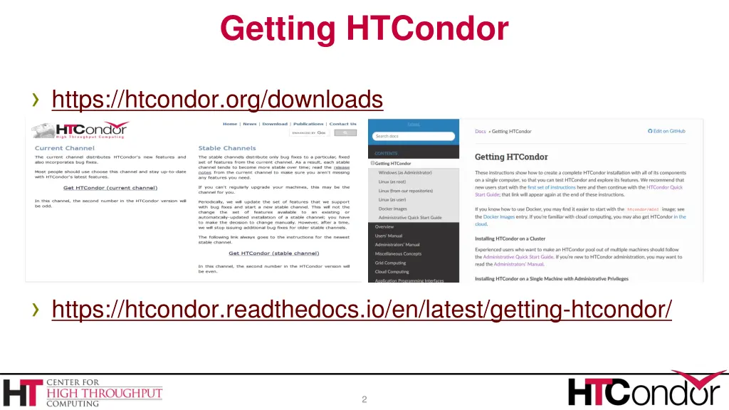 getting htcondor
