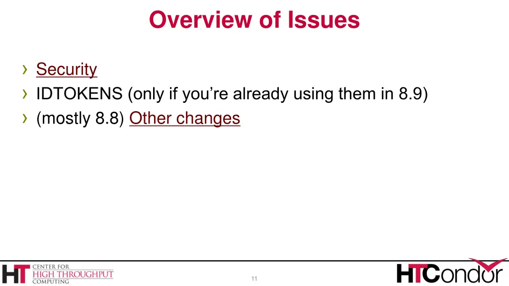 overview of issues