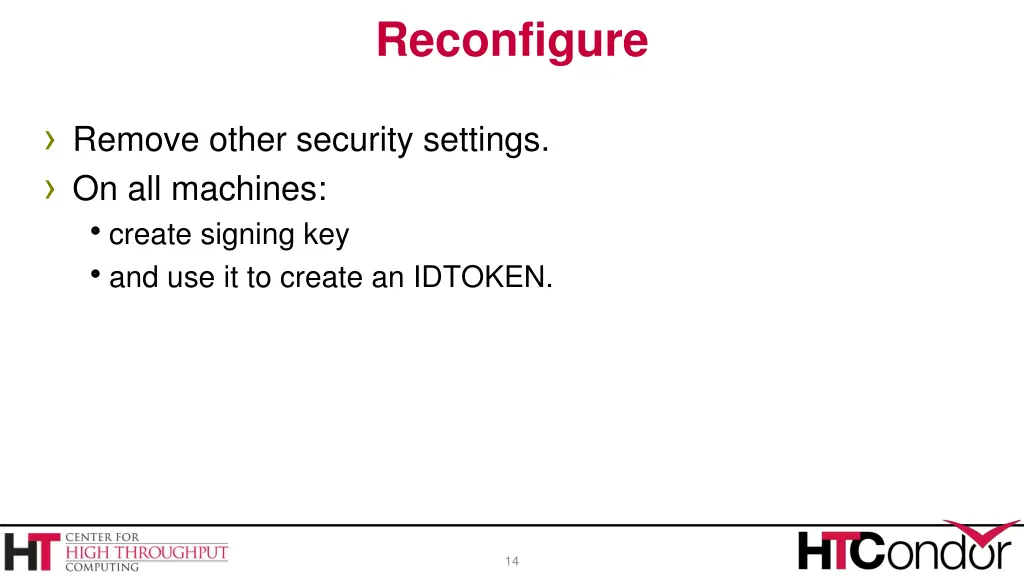 reconfigure