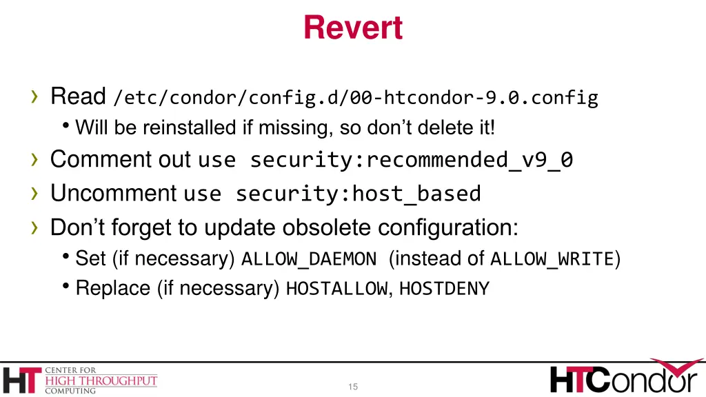 revert