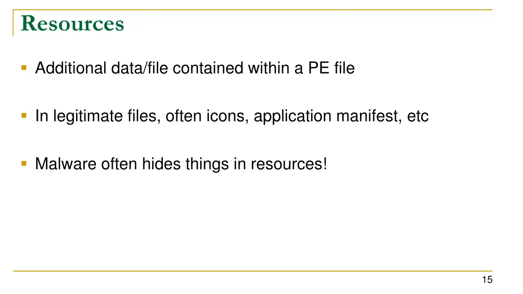 resources