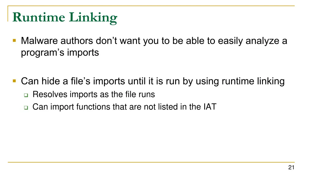 runtime linking