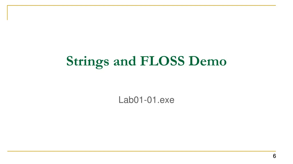 strings and floss demo