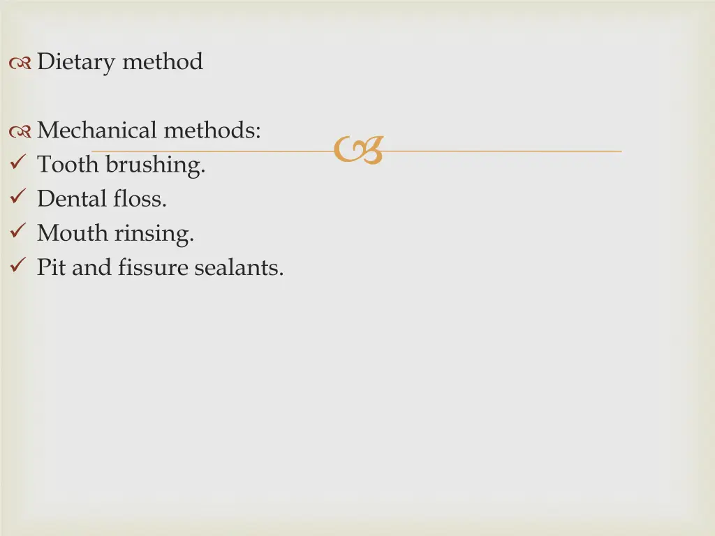 dietary method