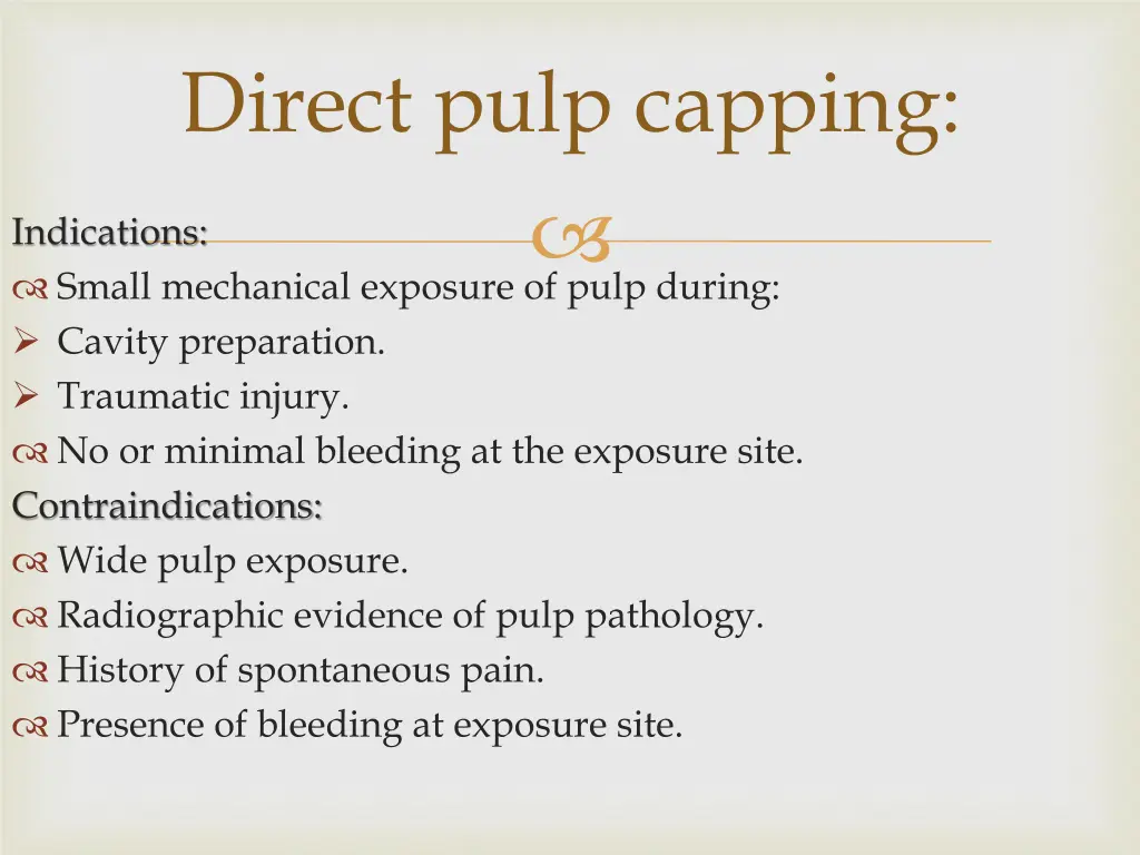 direct pulp capping