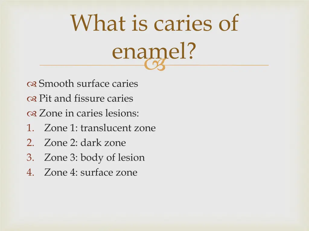 what is caries of enamel