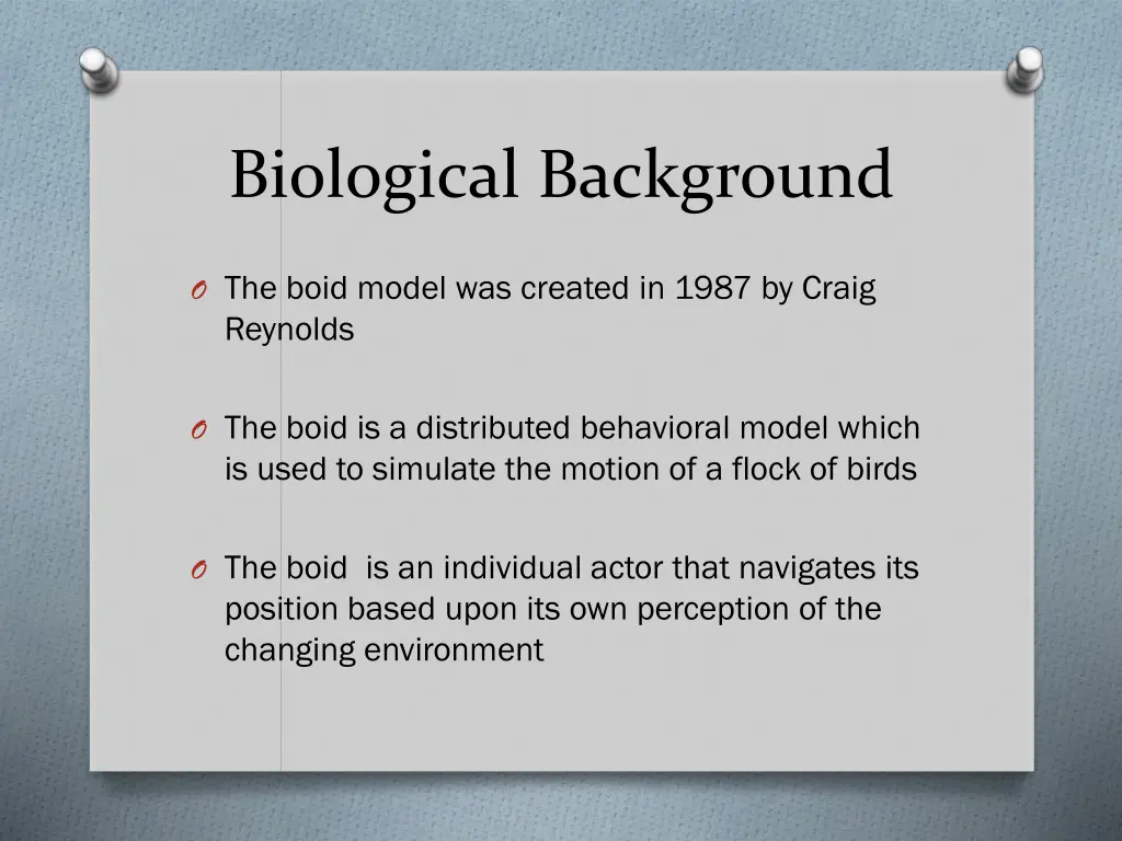 biological background