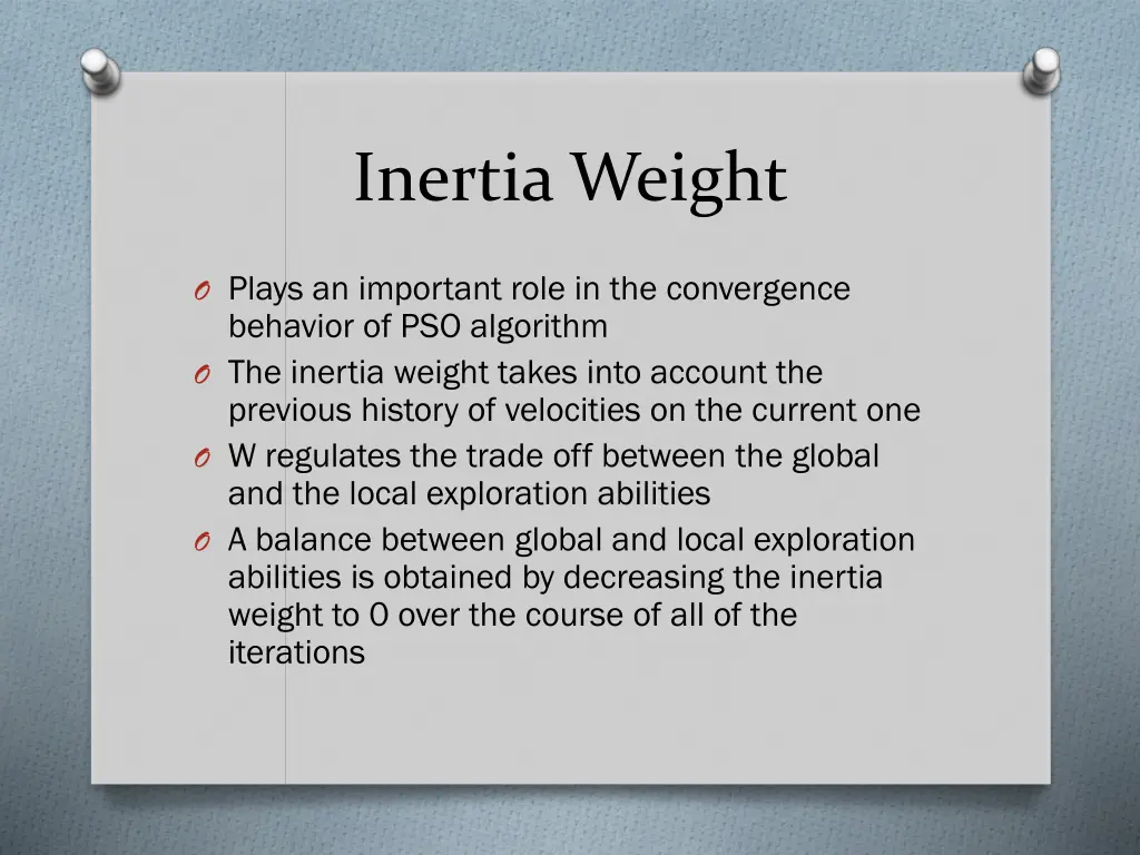 inertia weight