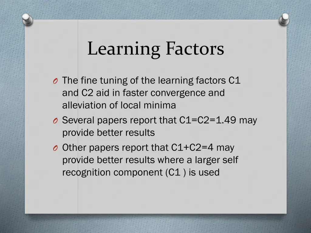 learning factors