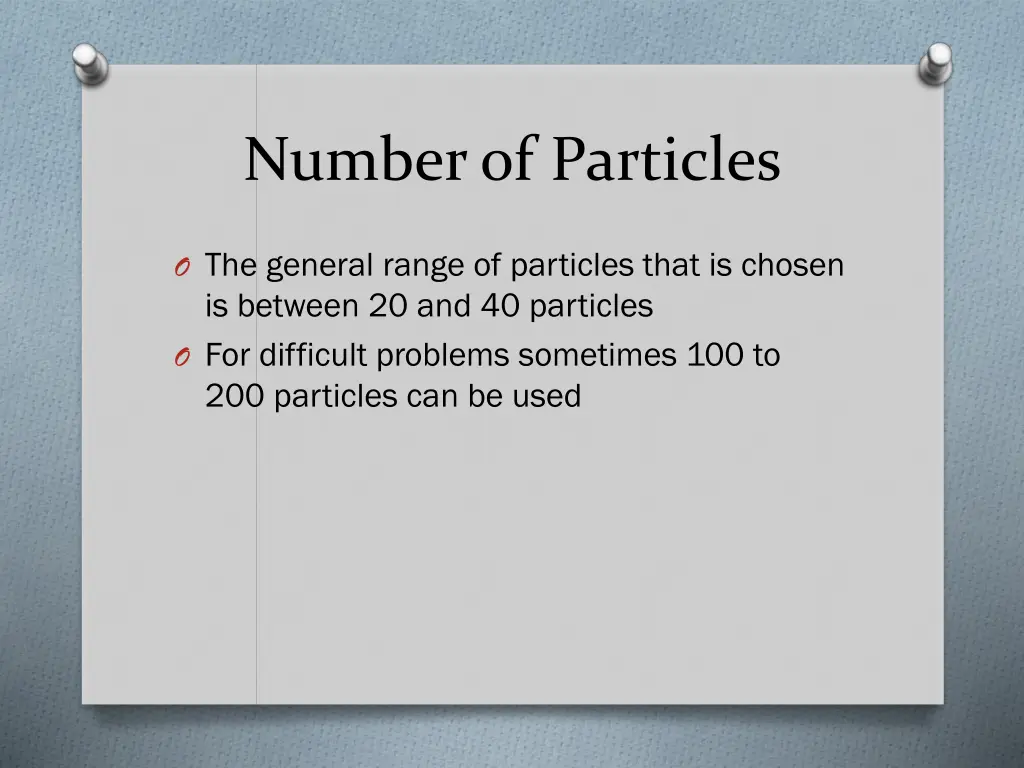 number of particles