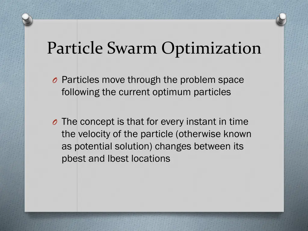 particle swarm optimization 2