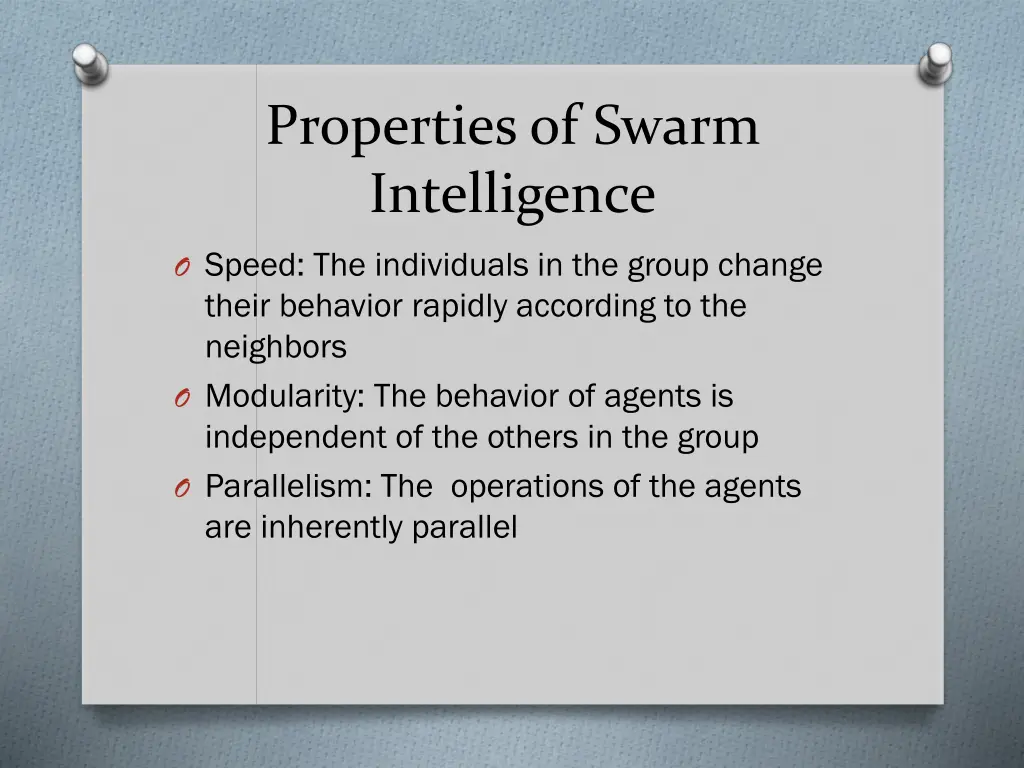 properties of swarm intelligence 1