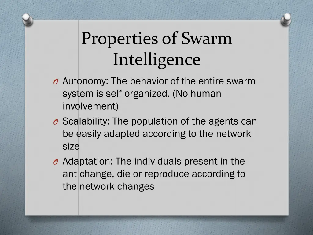 properties of swarm intelligence
