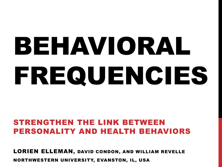 behavioral frequencies