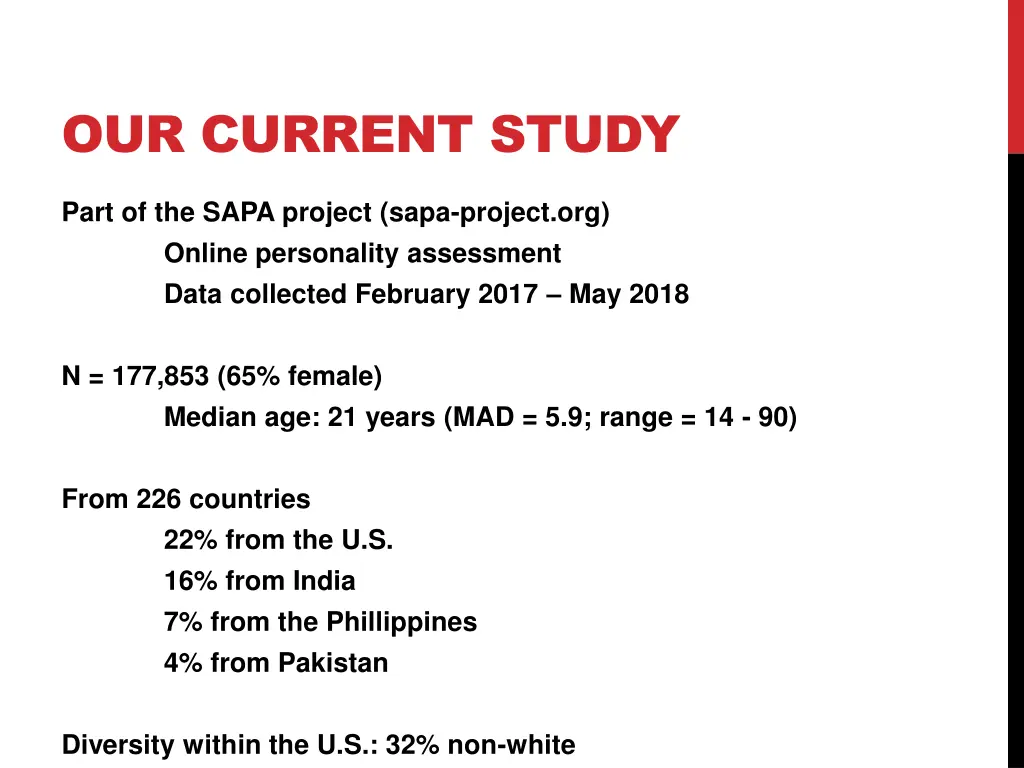 our current study