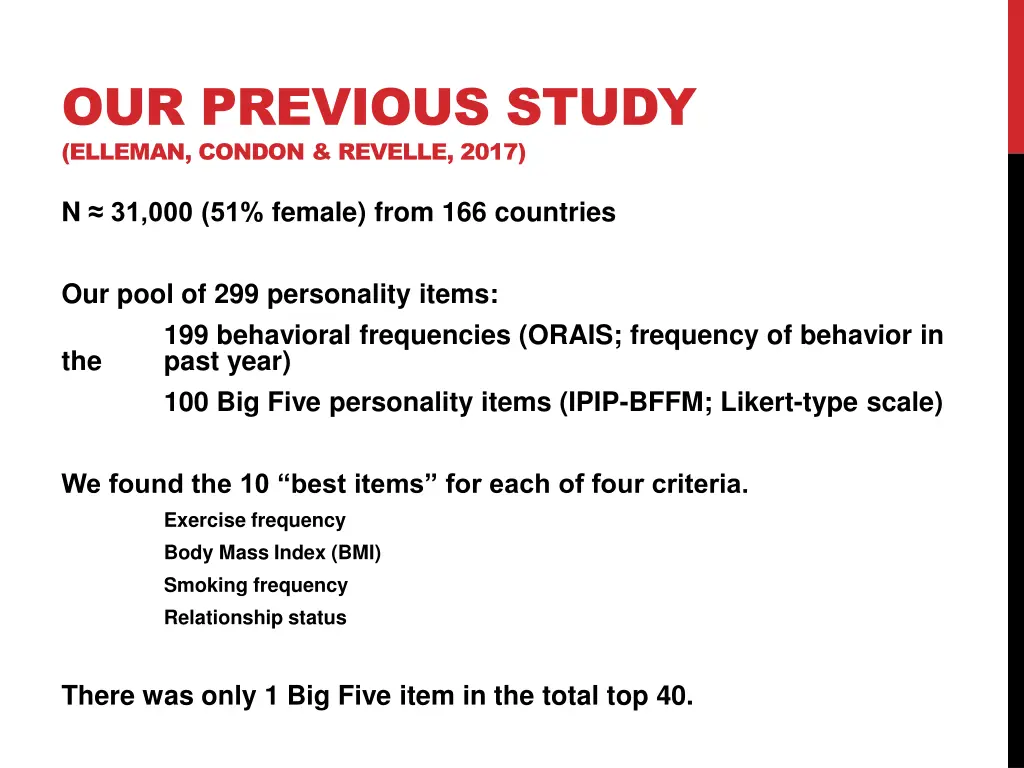 our previous study elleman condon revelle 2017 1