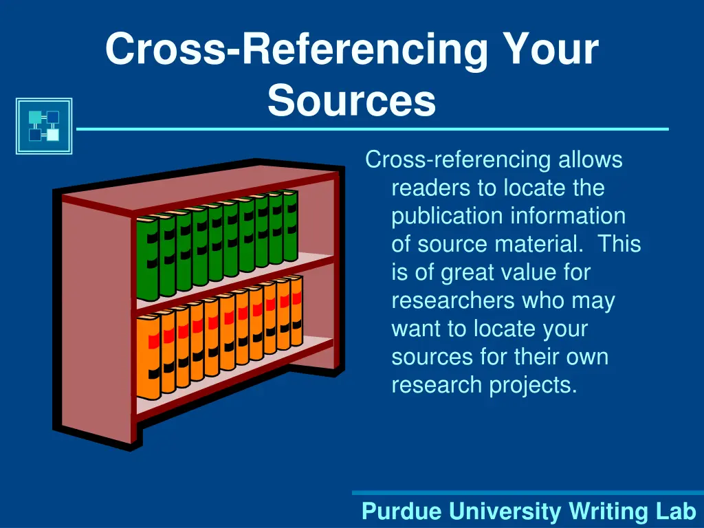 cross referencing your sources