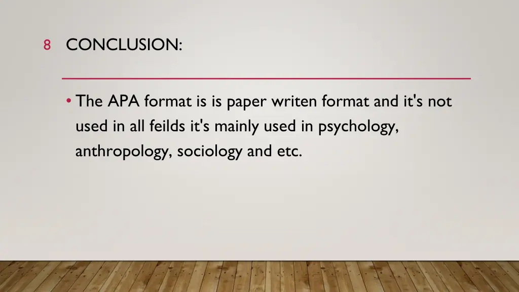 conclusion