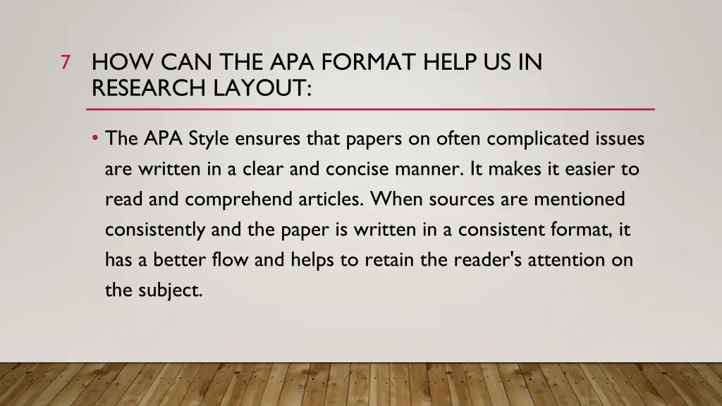 how can the apa format help us in research layout