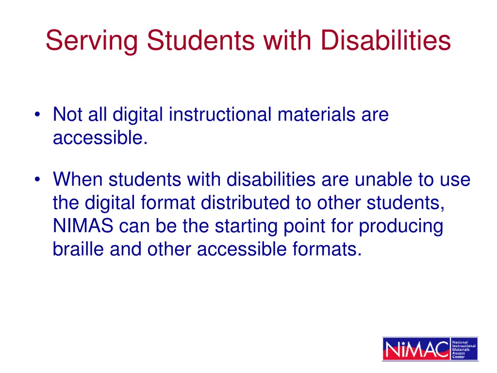 serving students with disabilities