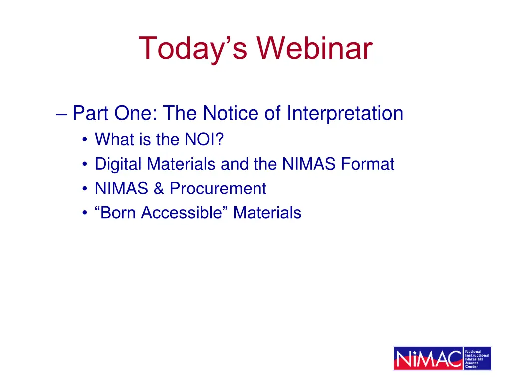 today s webinar