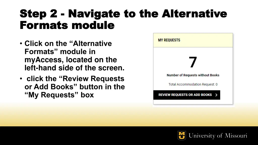 step 2 step 2 navigate to the alternative