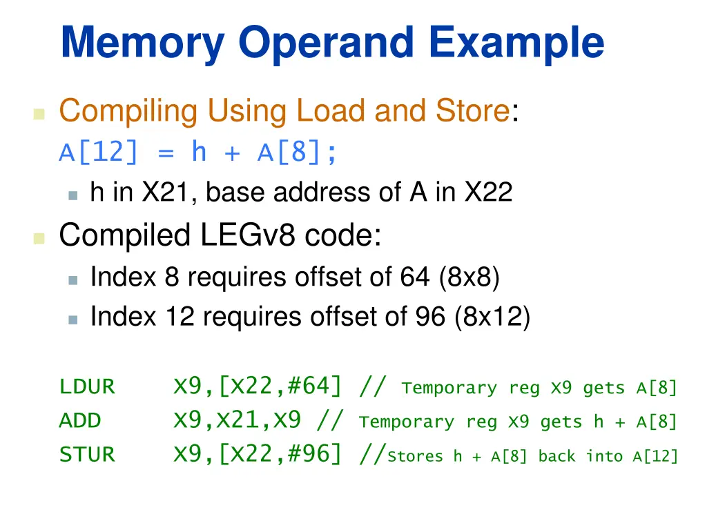 memory operand example