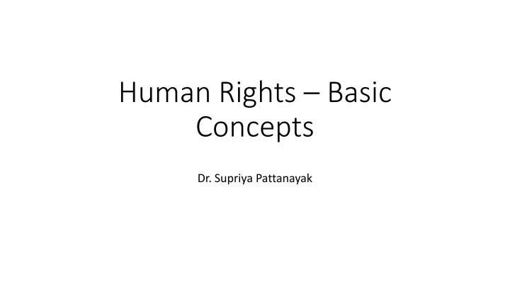 human rights basic concepts