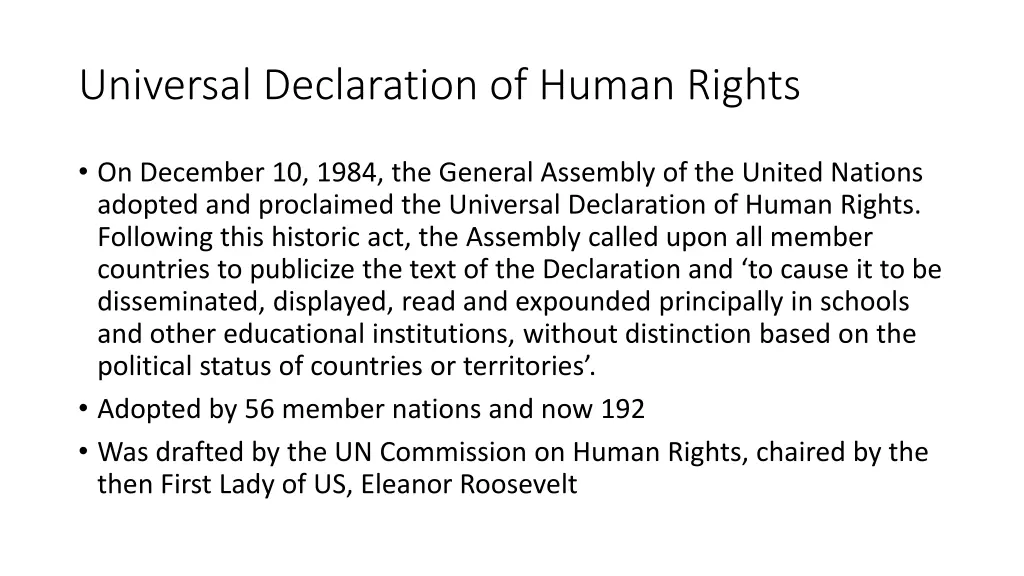 universal declaration of human rights
