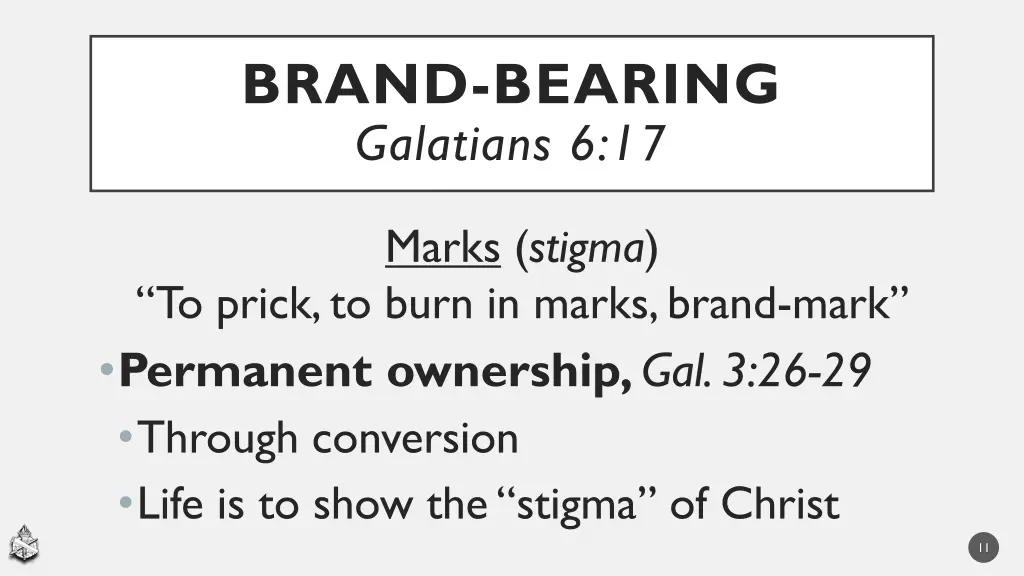 brand bearing galatians 6 17