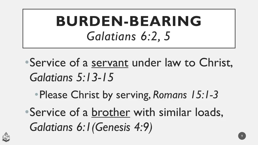 burden bearing galatians 6 2 5 1