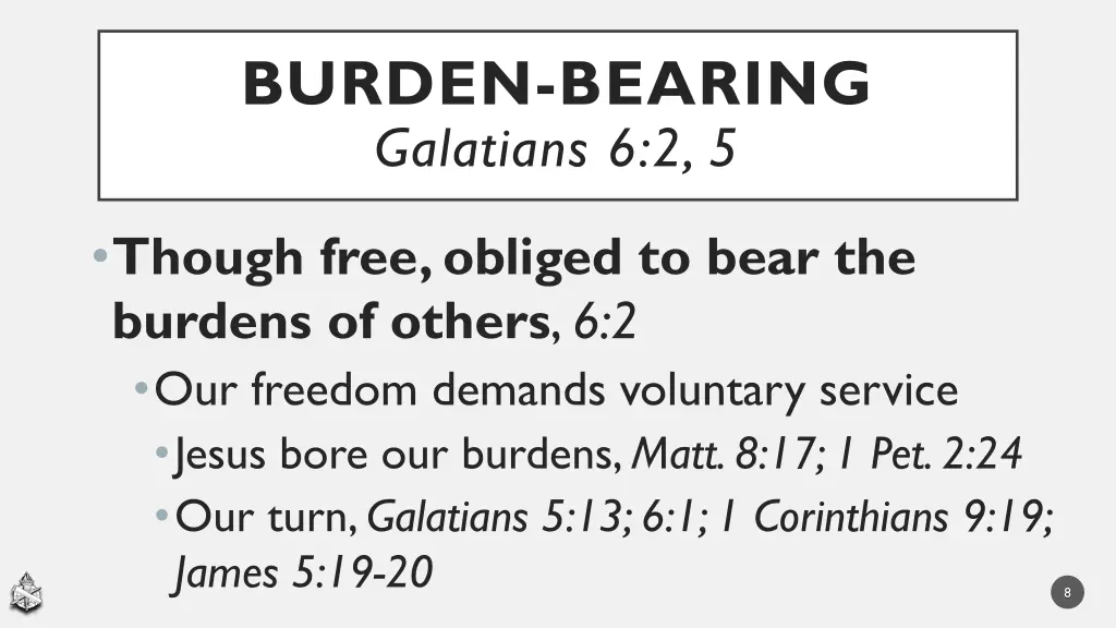 burden bearing galatians 6 2 5