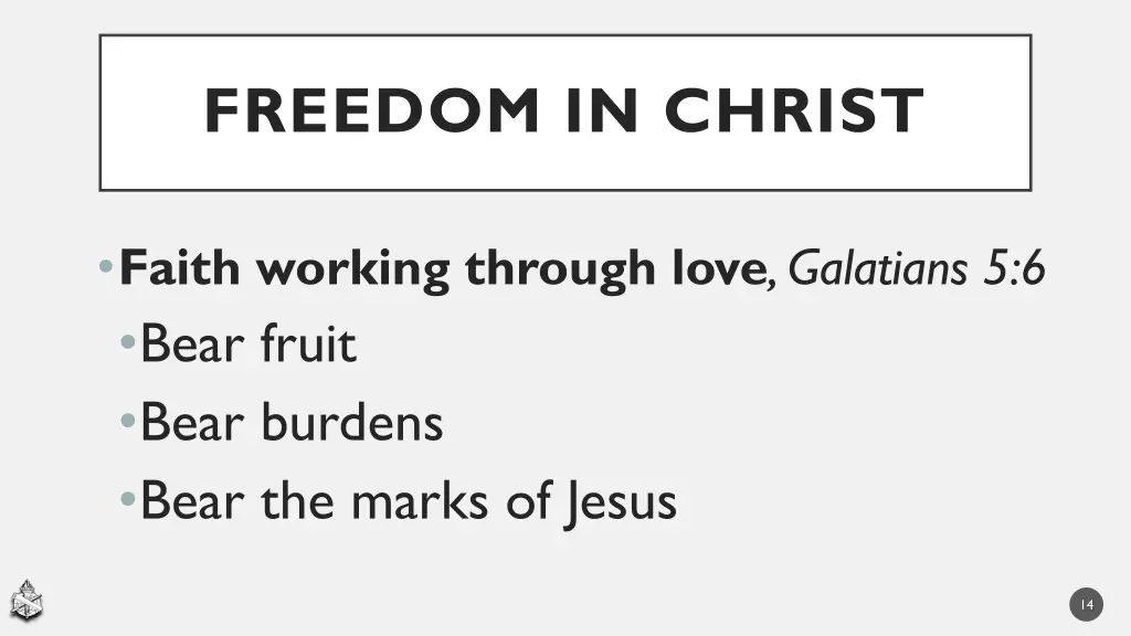 freedom in christ