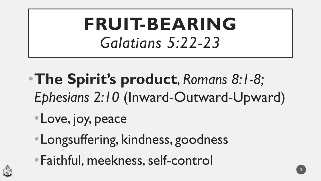 fruit bearing galatians 5 22 23