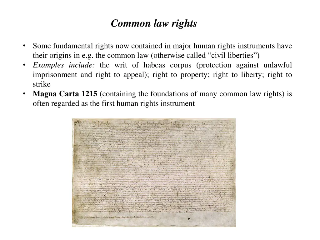 common law rights