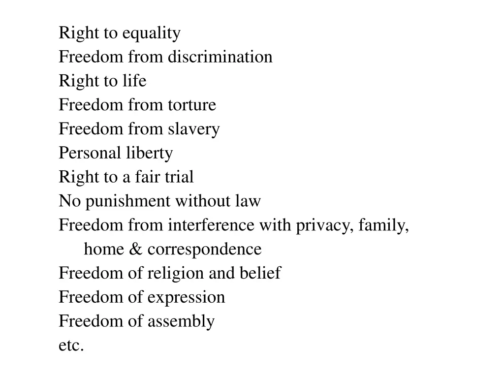 right to equality freedom from discrimination
