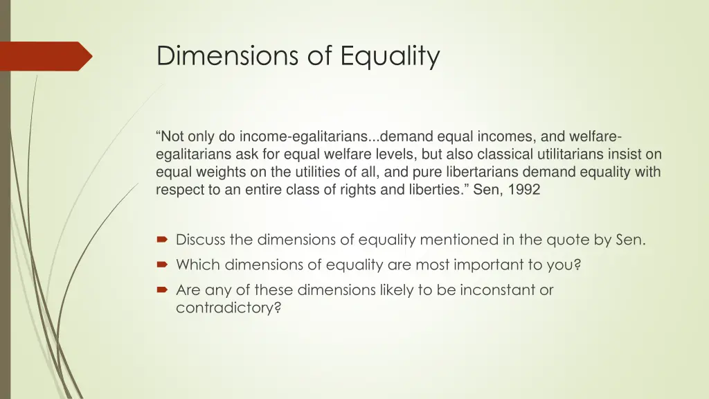 dimensions of equality