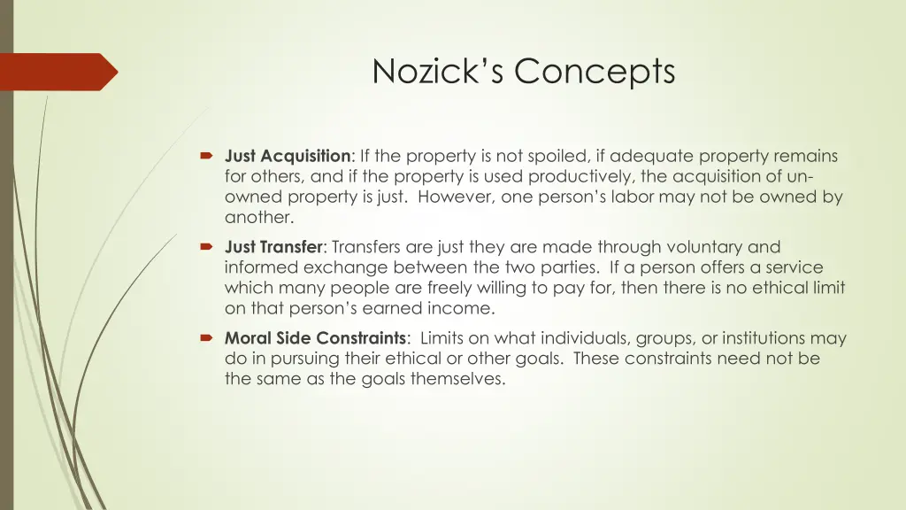nozick s concepts