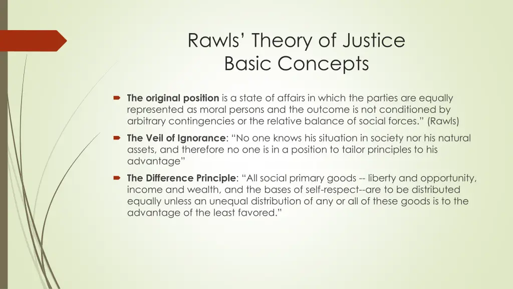 rawls theory of justice basic concepts