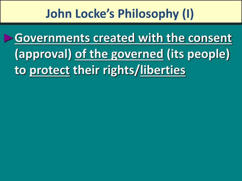 john locke s philosophy i