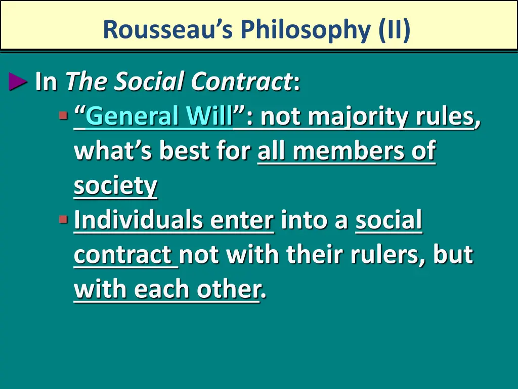 rousseau s philosophy ii