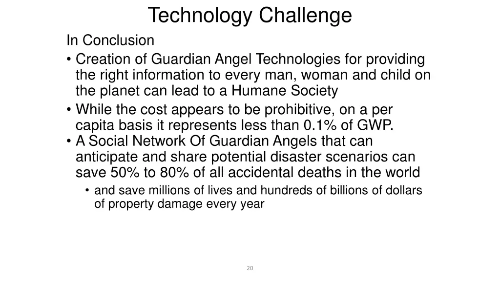 technology challenge in conclusion creation