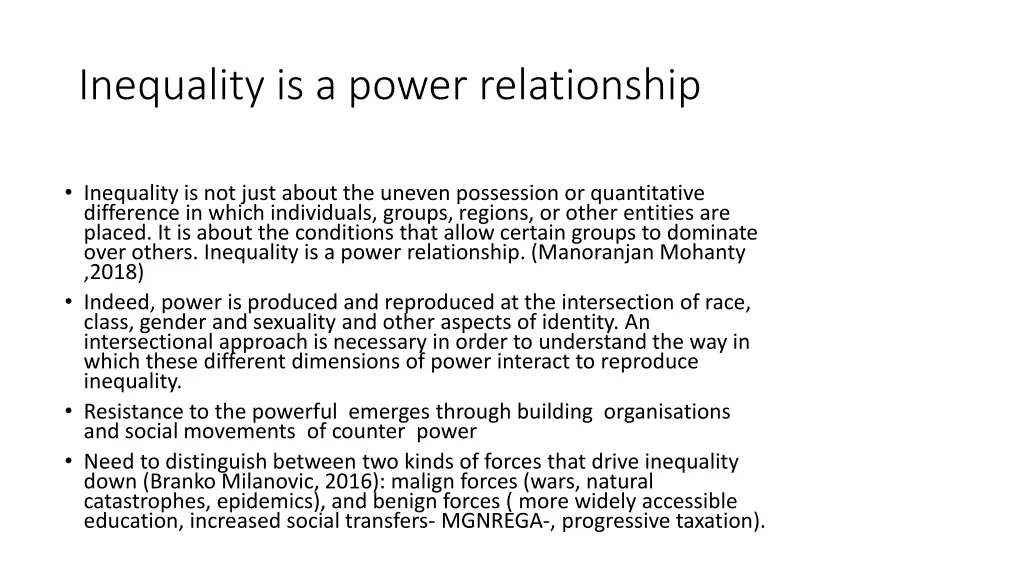 inequality is a power relationship