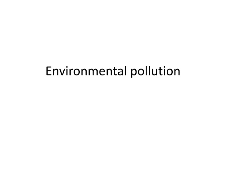 environmental pollution