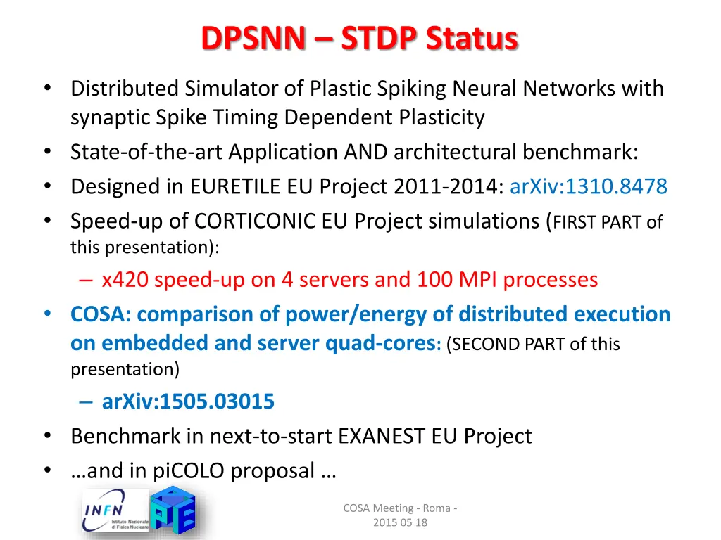 dpsnn stdp status
