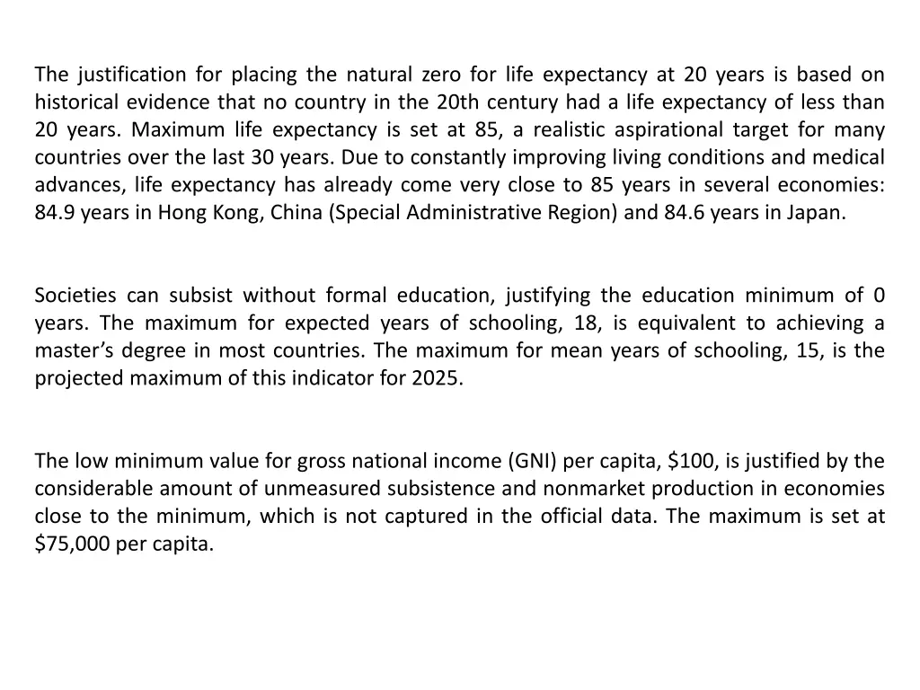 the justification for placing the natural zero