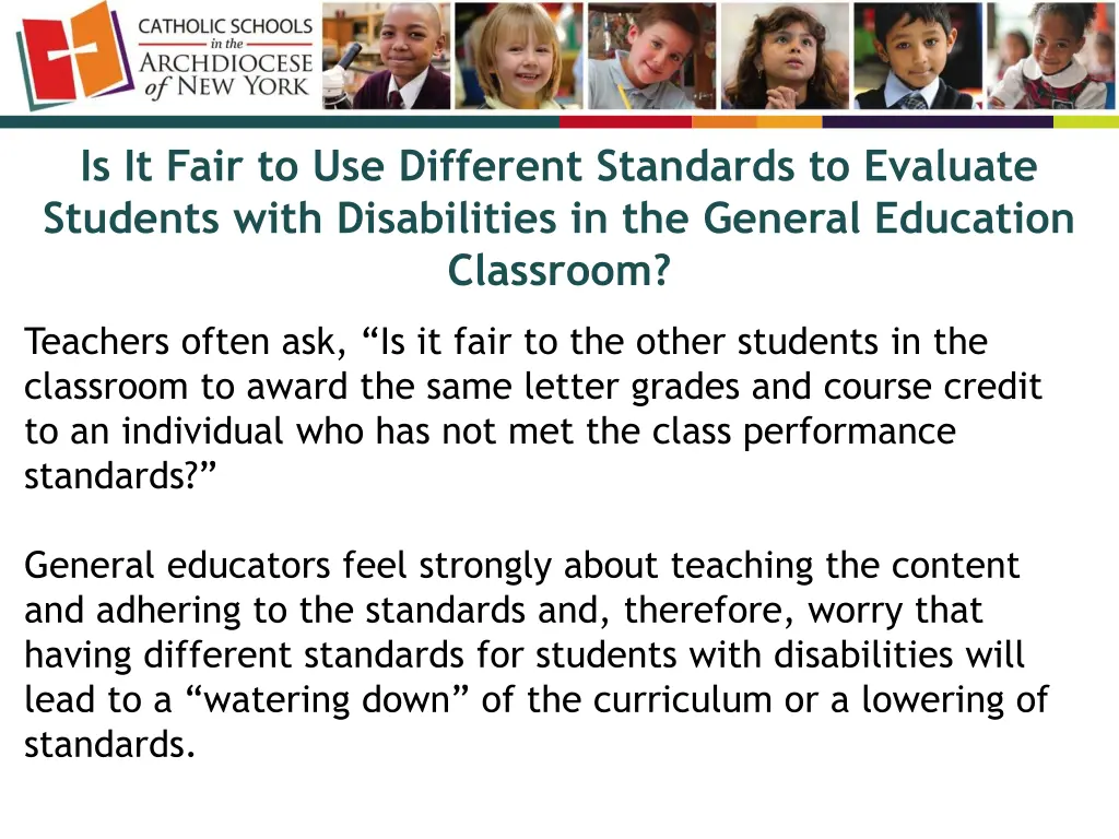 is it fair to use different standards to evaluate