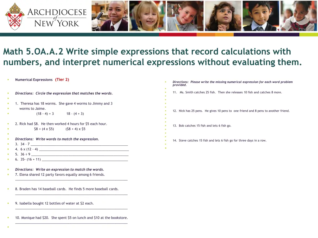 math 5 oa a 2 write simple expressions that 1