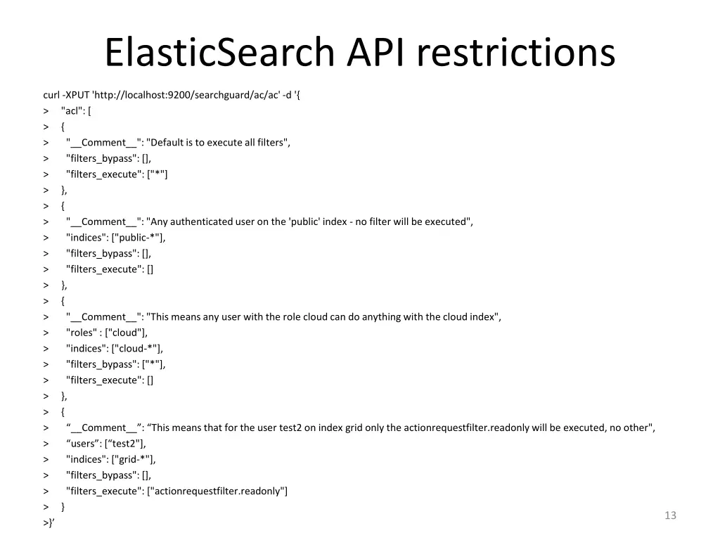 elasticsearch api restrictions 2